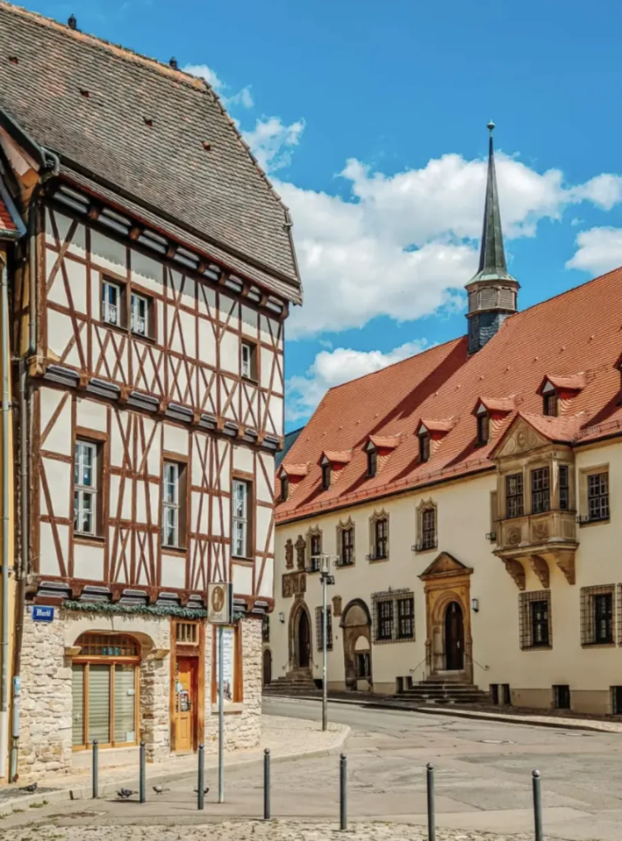 Fachwerkhäuser in der Altstadt von Merseburg